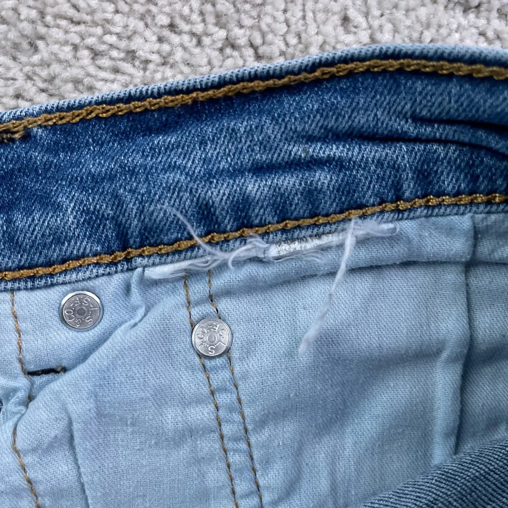 Levis Jeans Mens 34x30 Blue 505 Regular Fit Straight Leg Stretch Denim Classic